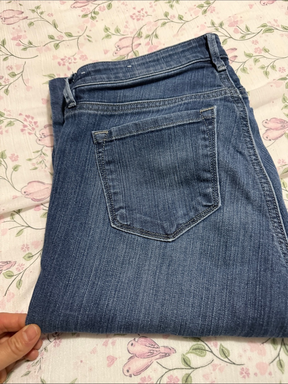 LOFT Women's Medium Blue Bootcut Jeans - Picture 3 of 4